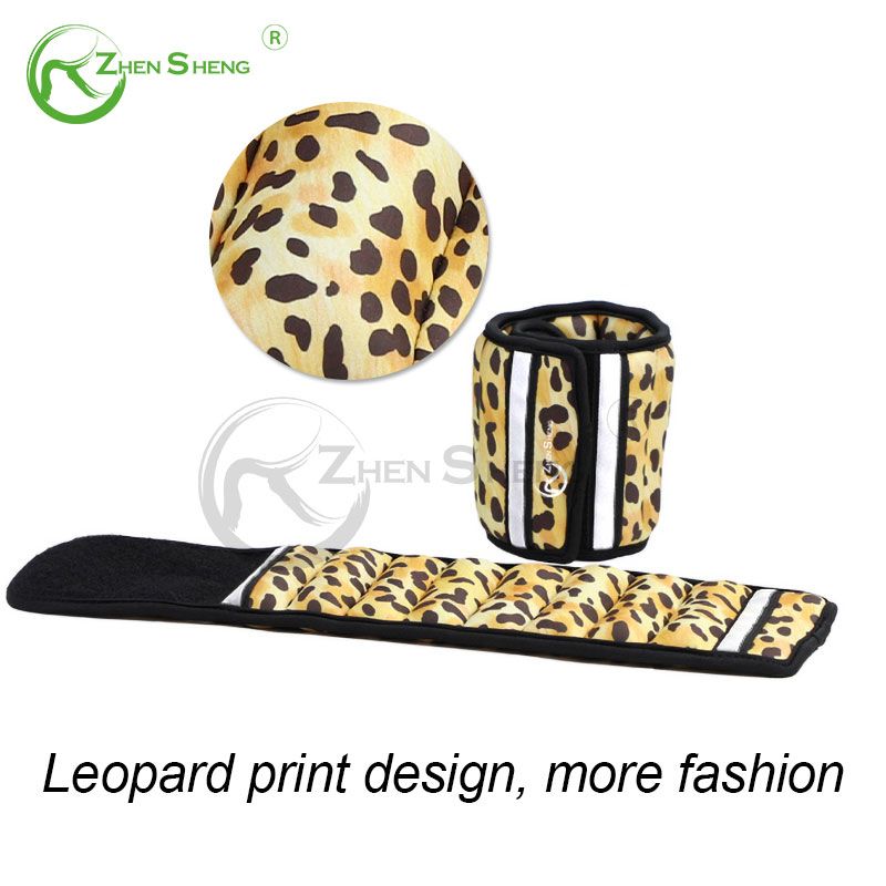 New Design Leopard Print Comfortable Ankle Wrist Weight with Reflective Strips