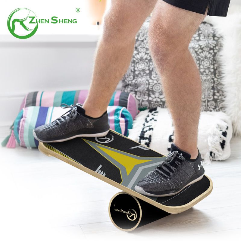 Wooden Multifunction Adjustable Wobble Roller Trainer Surf Balance Board